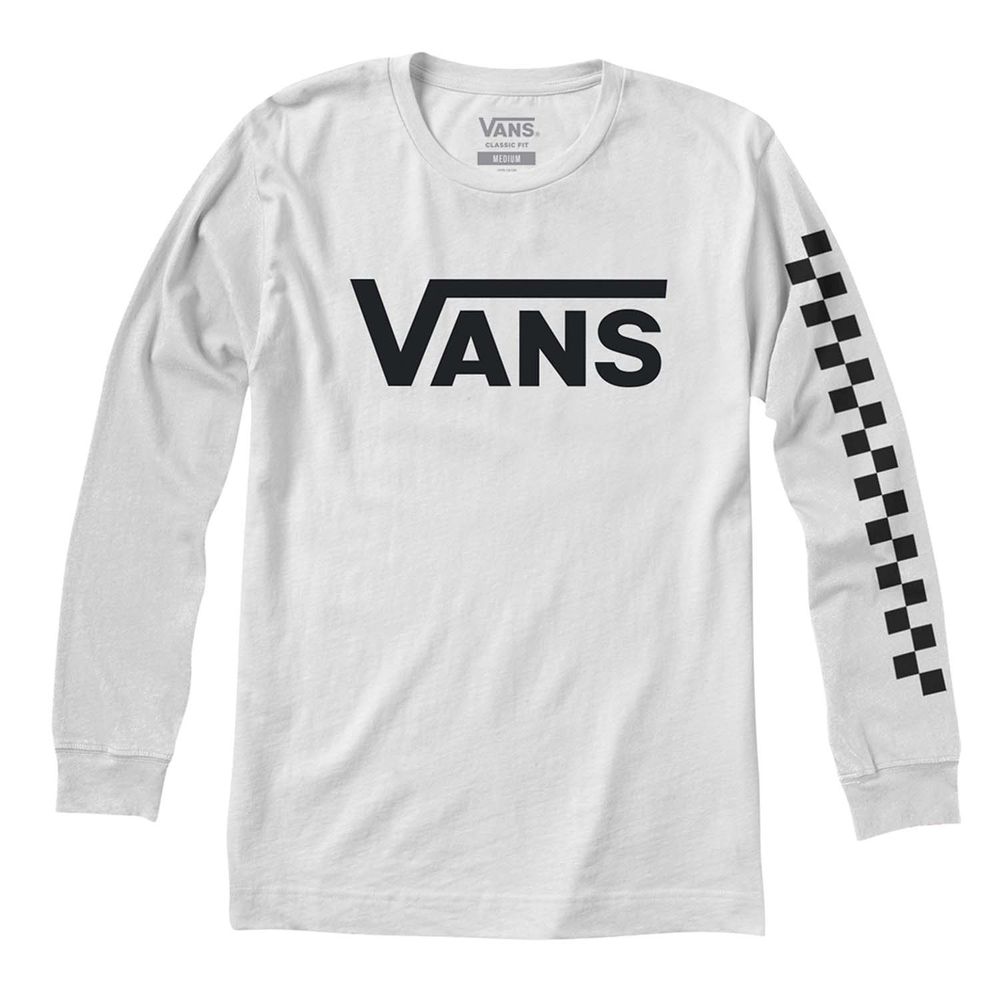 Compra Camiseta Manga Larga Negra Classic Checker Sun Ninos en Vans Ecuador Tienda Oficial vansec