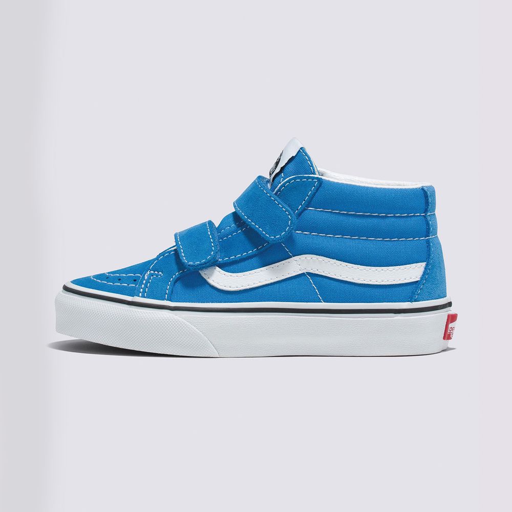 Zapatos-Clasicos-De-Velcro-Azules-Sk8-Mid-Reissue-V-Niños-Vans