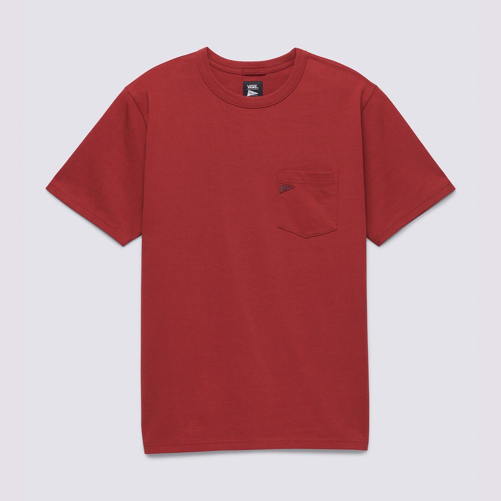 Camiseta-Manga-Corta-Roja-Pilgrim-Pocket-Hombre-Vans