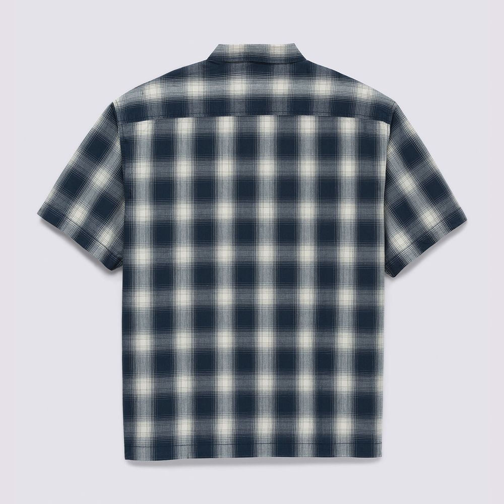 Camiseta-Manga-Corta-Azul-Nick-Michel-Ss-Woven-Hombre-Vans
