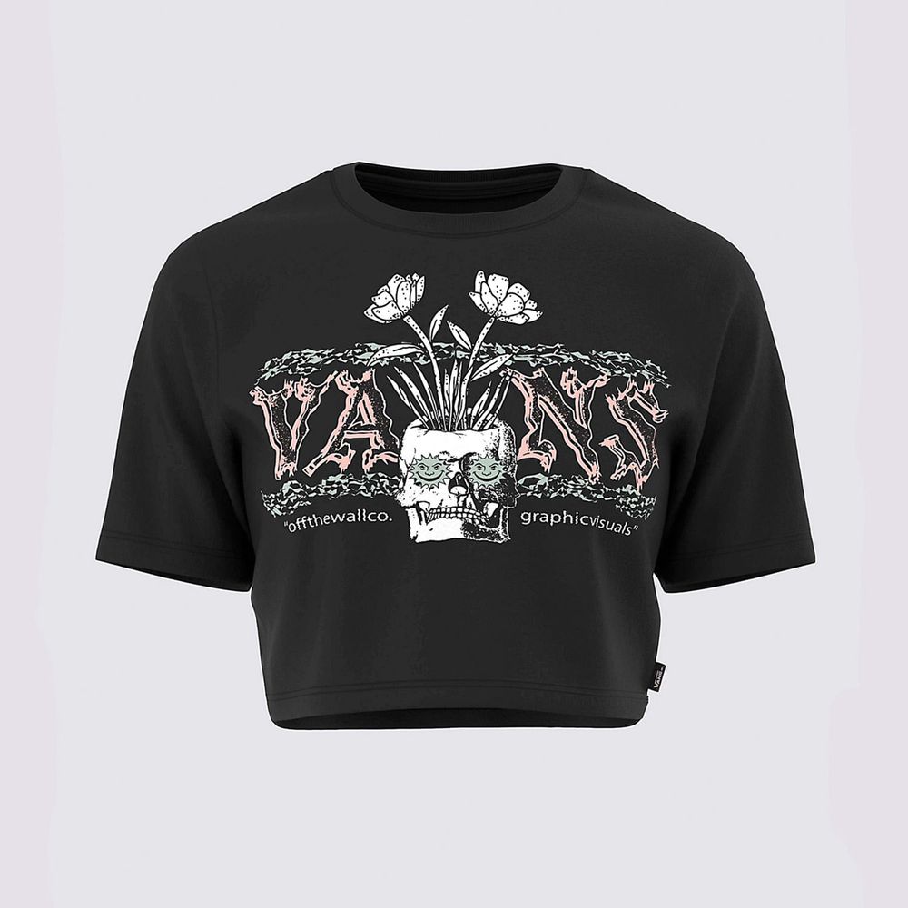 Camiseta vans mujer negra online