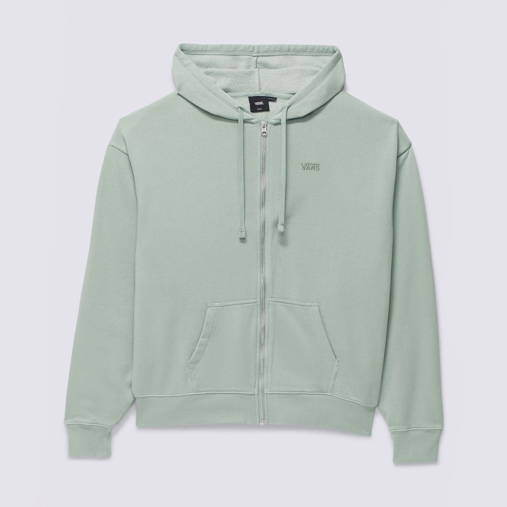 Buzo-Con-Cremallera-Verde-Everyday-Os-Zip-Hoodie-Mujer-Vans