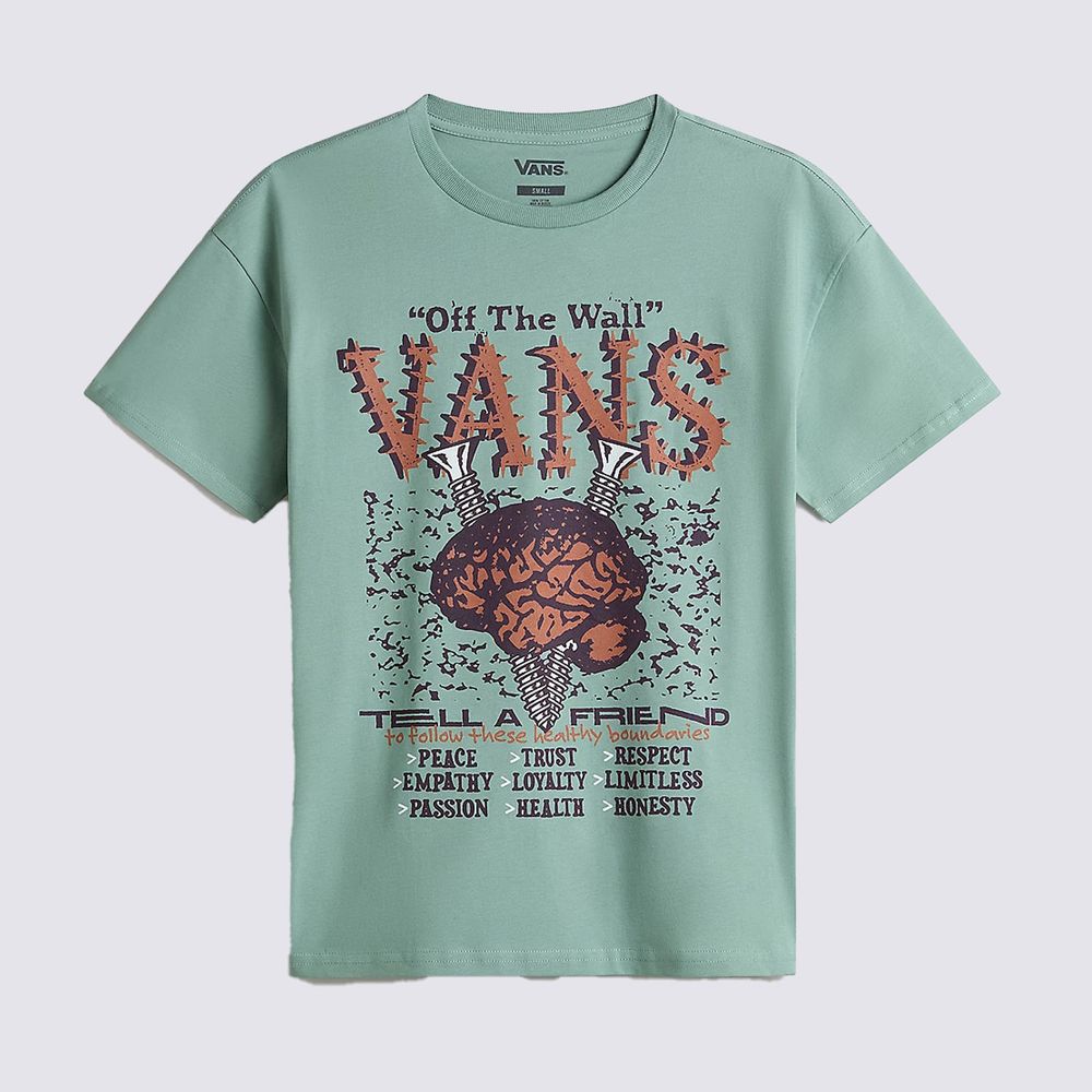 Camisetas vans mujer beige online