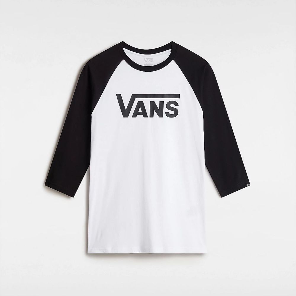 Camiseta Manga Larga Blanca Vans Classic Raglan Hombre Vans VN0002QQYB2 vansec