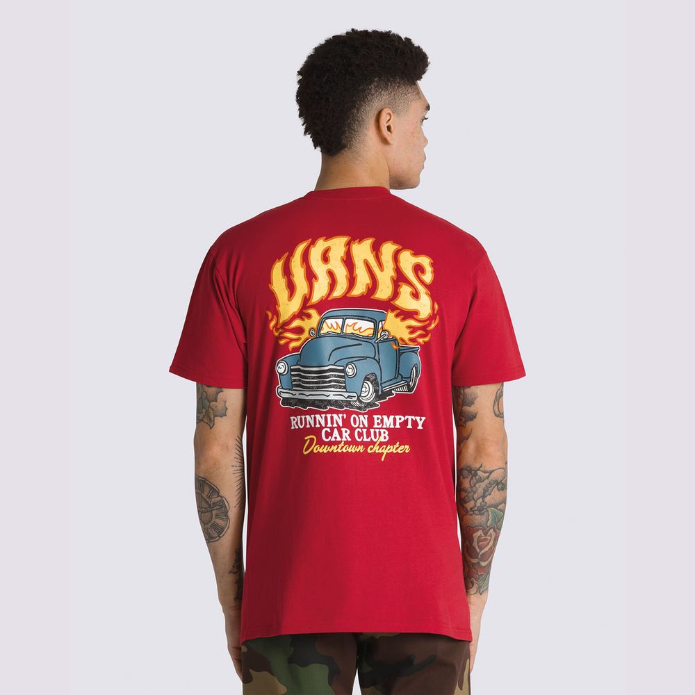 Camiseta-Manga-Corta-Roja-Running-On-Empty-Hombre-Vans