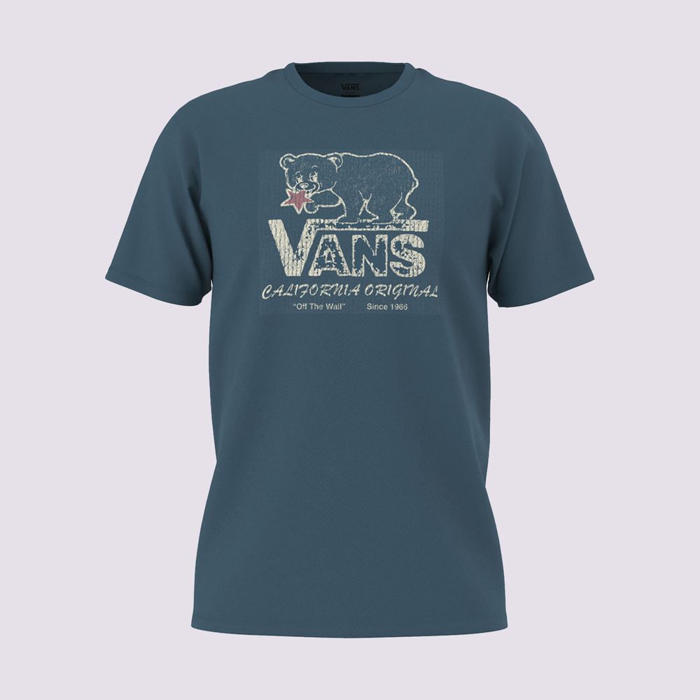 Camiseta-Manga-Corta-Azul-Chill-Bear-Ss-Tee-Hombre-Vans