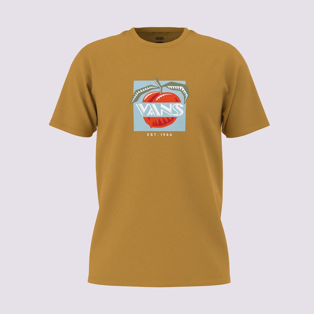 Camiseta-Manga-Corta-Marron-Peachy-Ss-Tee-Hombre-Vans
