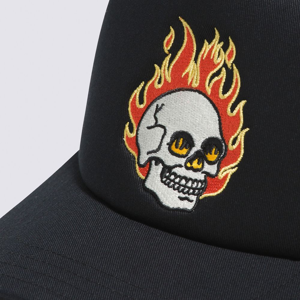 Gorra-Malla-Negra-Dusk-Downer-Curved-Bill-Trucker-Hombre-Vans-Talla--OS