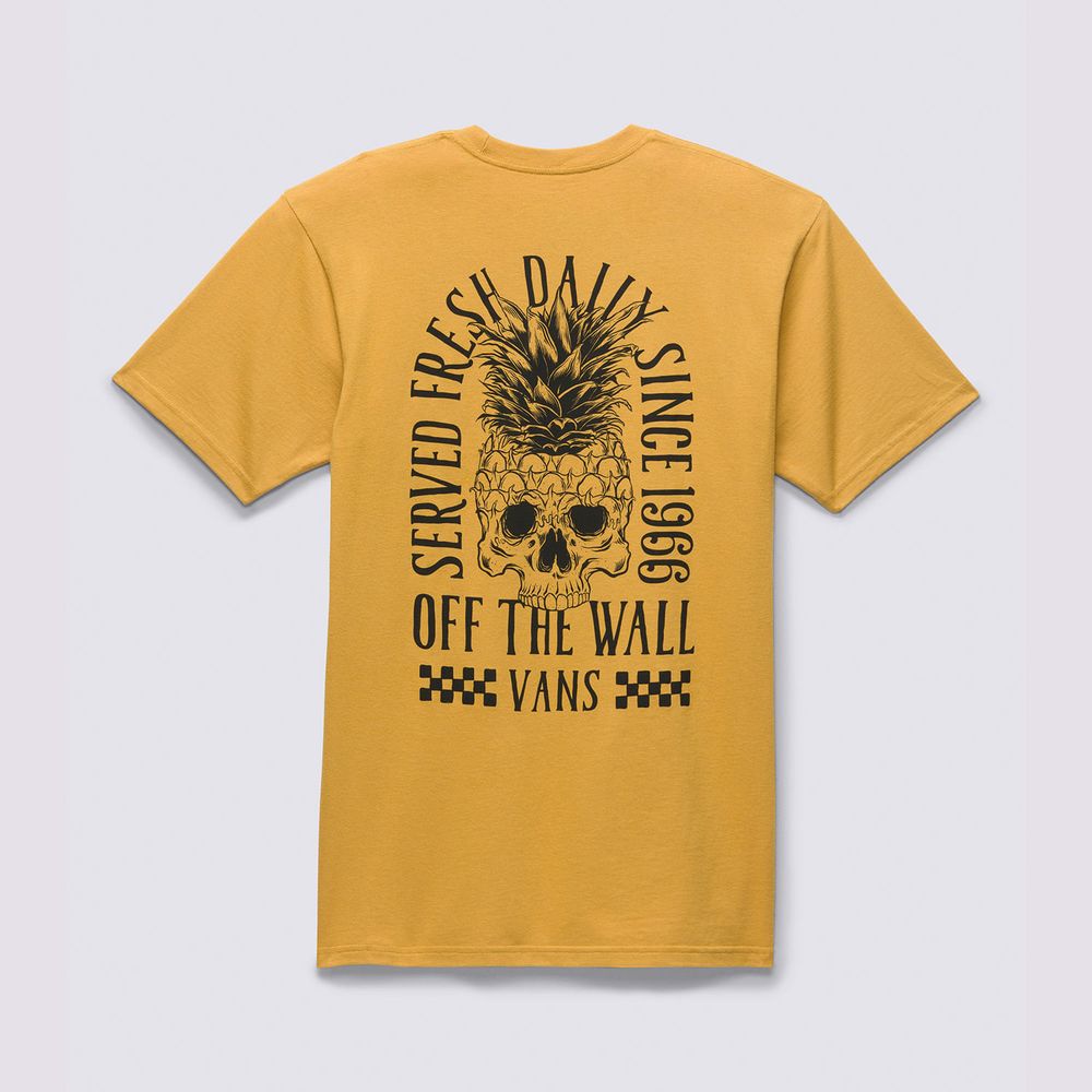 Camiseta-Manga-Corta-Marron-Served-Fresh-Daily-Hombre-Talla--L