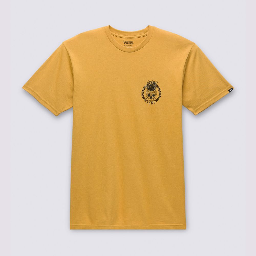 Camiseta-Manga-Corta-Marron-Served-Fresh-Daily-Hombre-Vans