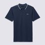 Camiseta-Manga-Corta-Azul-Halecrest-Polo-Shirt-Hombre-Vans