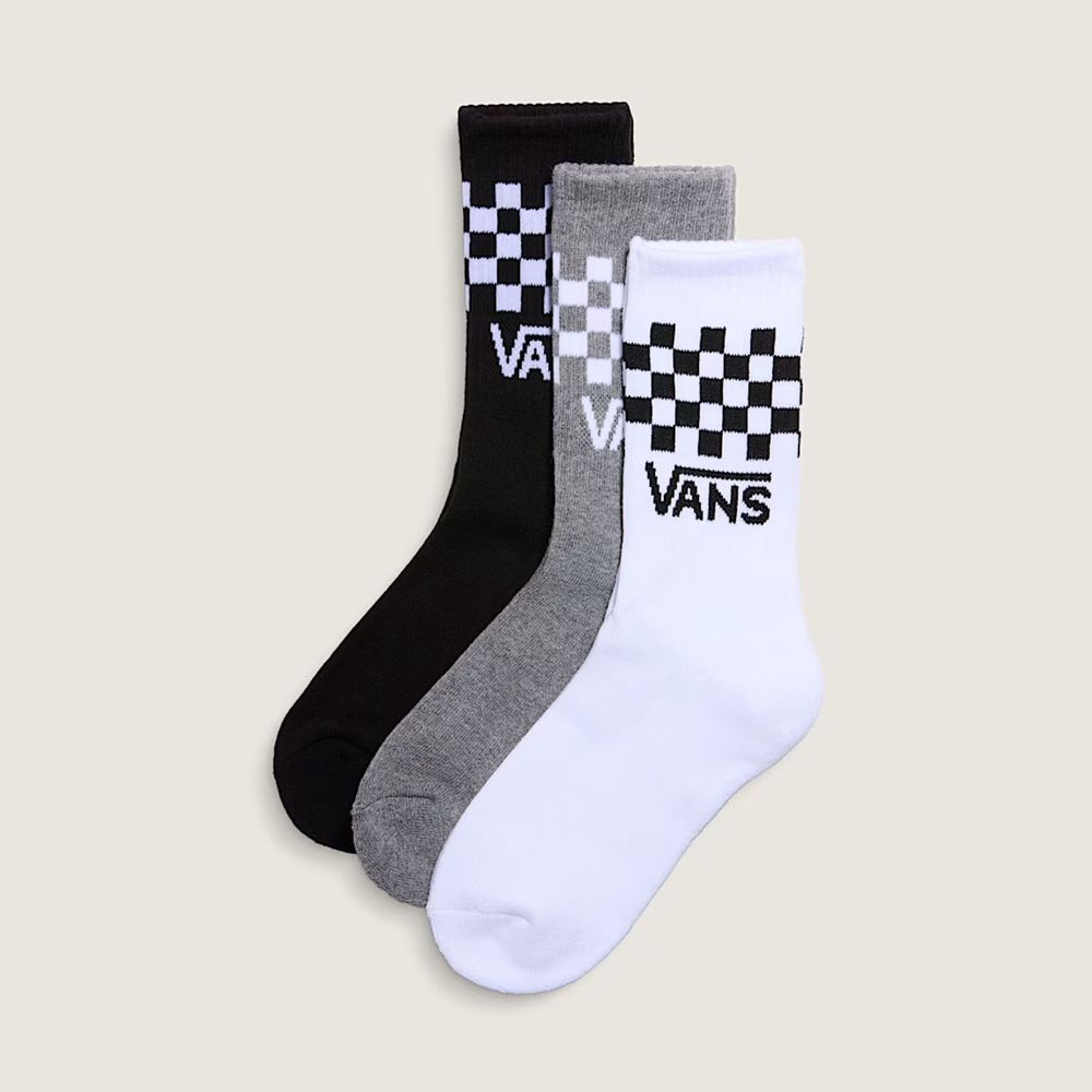 Medias-Classic-Check-Crew-Blanco-Vans