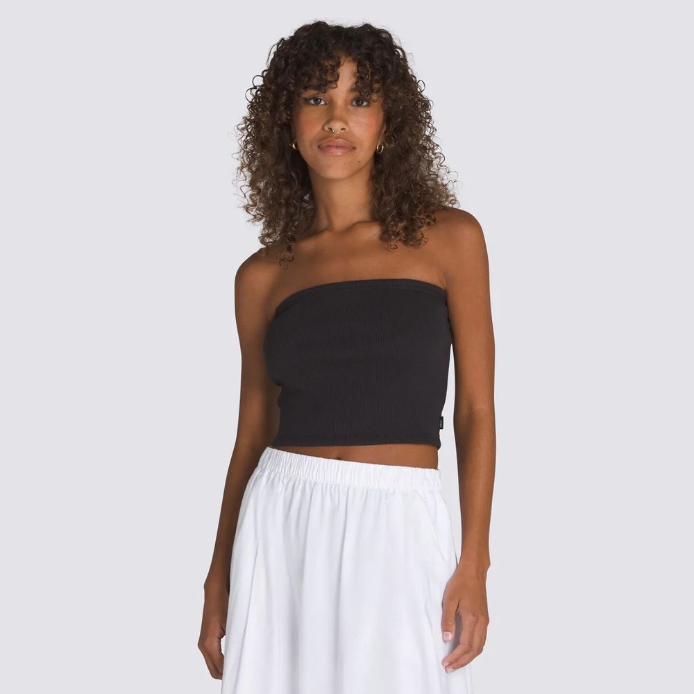 Pantaloneta-Drew-Rib-Tube-Top-Negro-Vans