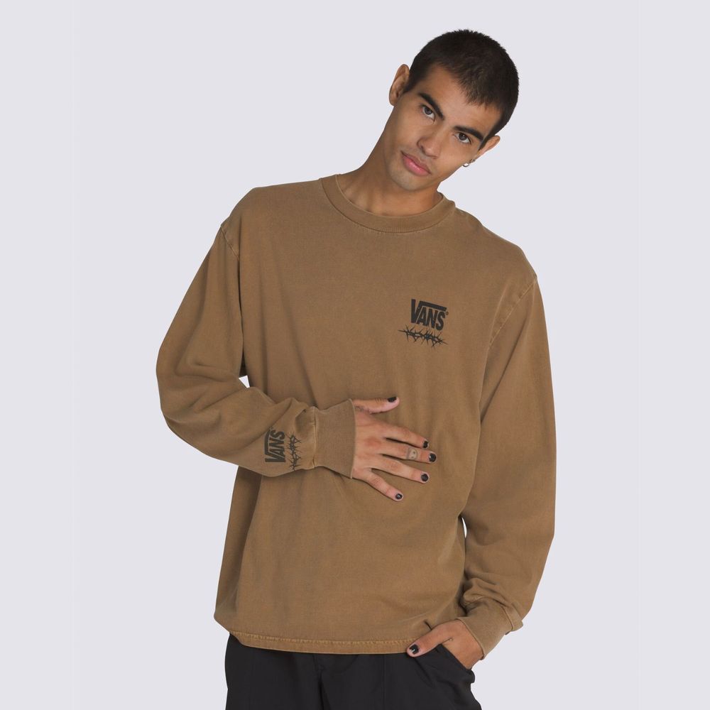 Camiseta-Manga-Larga-Mte-Goshawk-Ls-Tee-Sepia-Vans